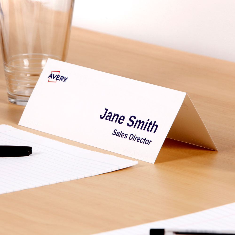 Avery Delegate Cards 210x74.3mm 50 Cards 25 Sheets Inkjet Laser - Cafe Supply