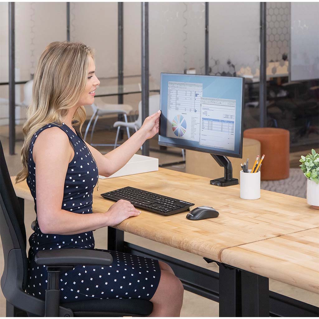 Fellowes Monitor Arm Platinum Single