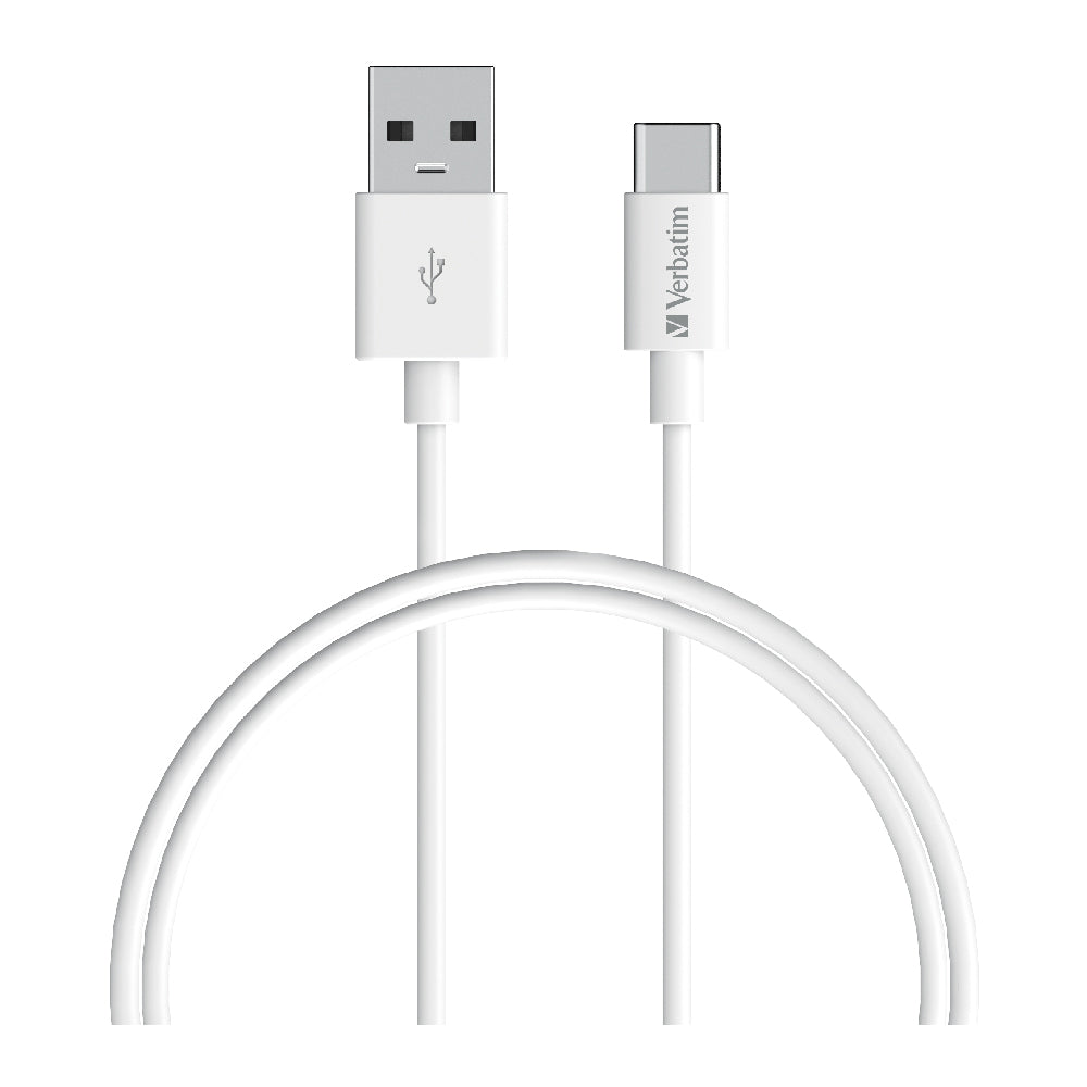 Verbatim Essentials Charge & Sync USB-C Cable 1m White - Cafe Supply
