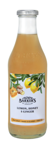 Barker's Lemon Honey & Ginger Fruit Syrup 710ml