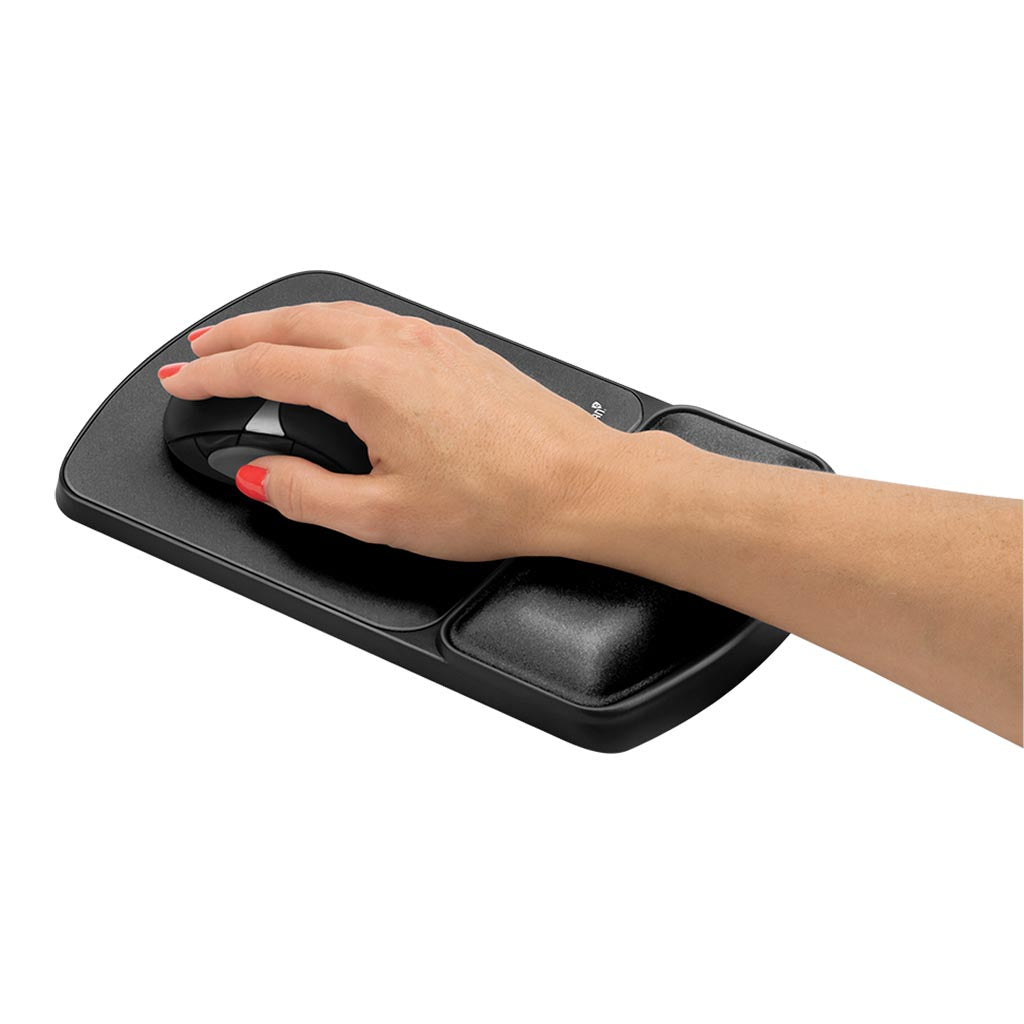 Fellowes Gel Lycra Mouse Pad with Wrist Rest Graphite
