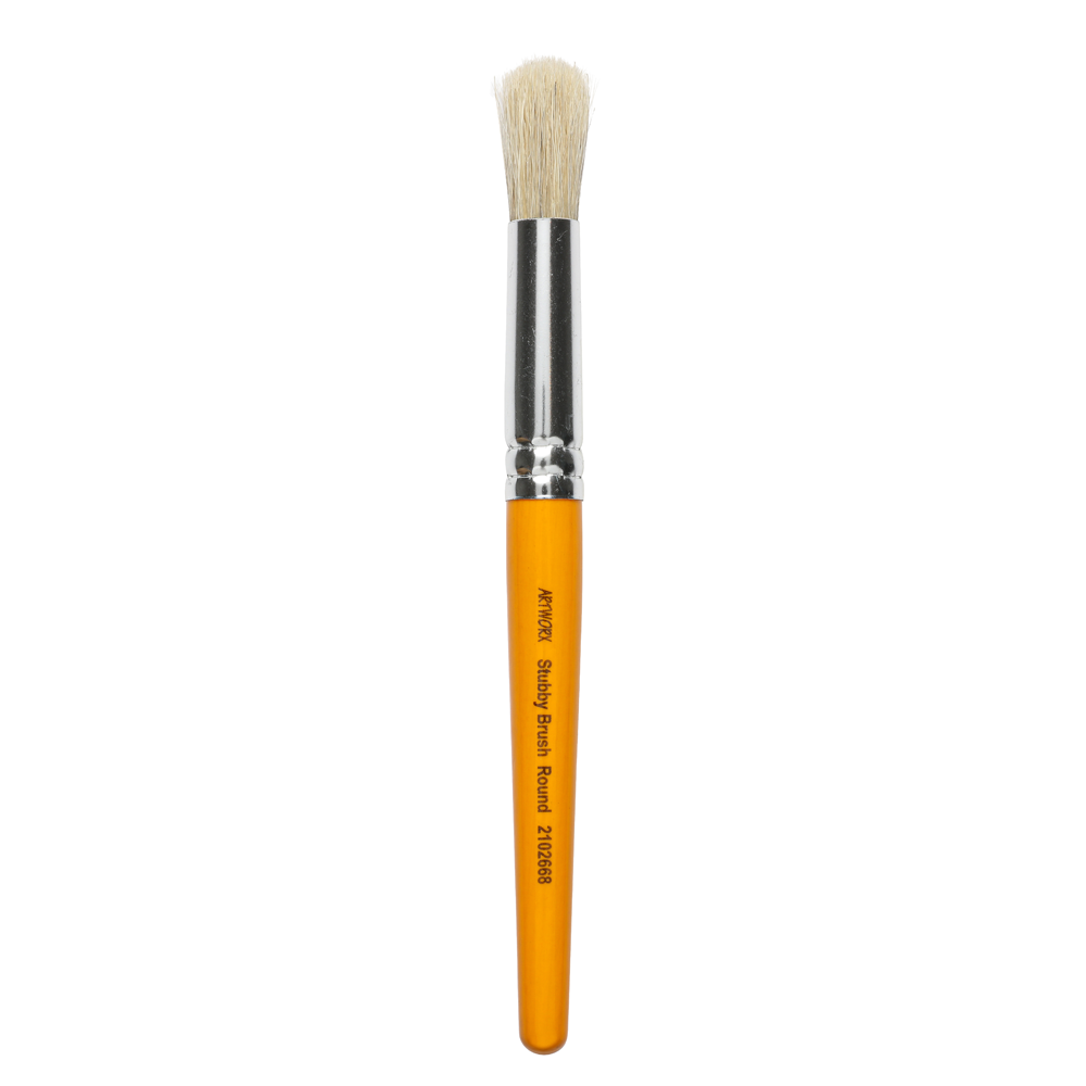 Artworx Paint Brush Stubby Round 13mm Pk/4 - Cafe Supply