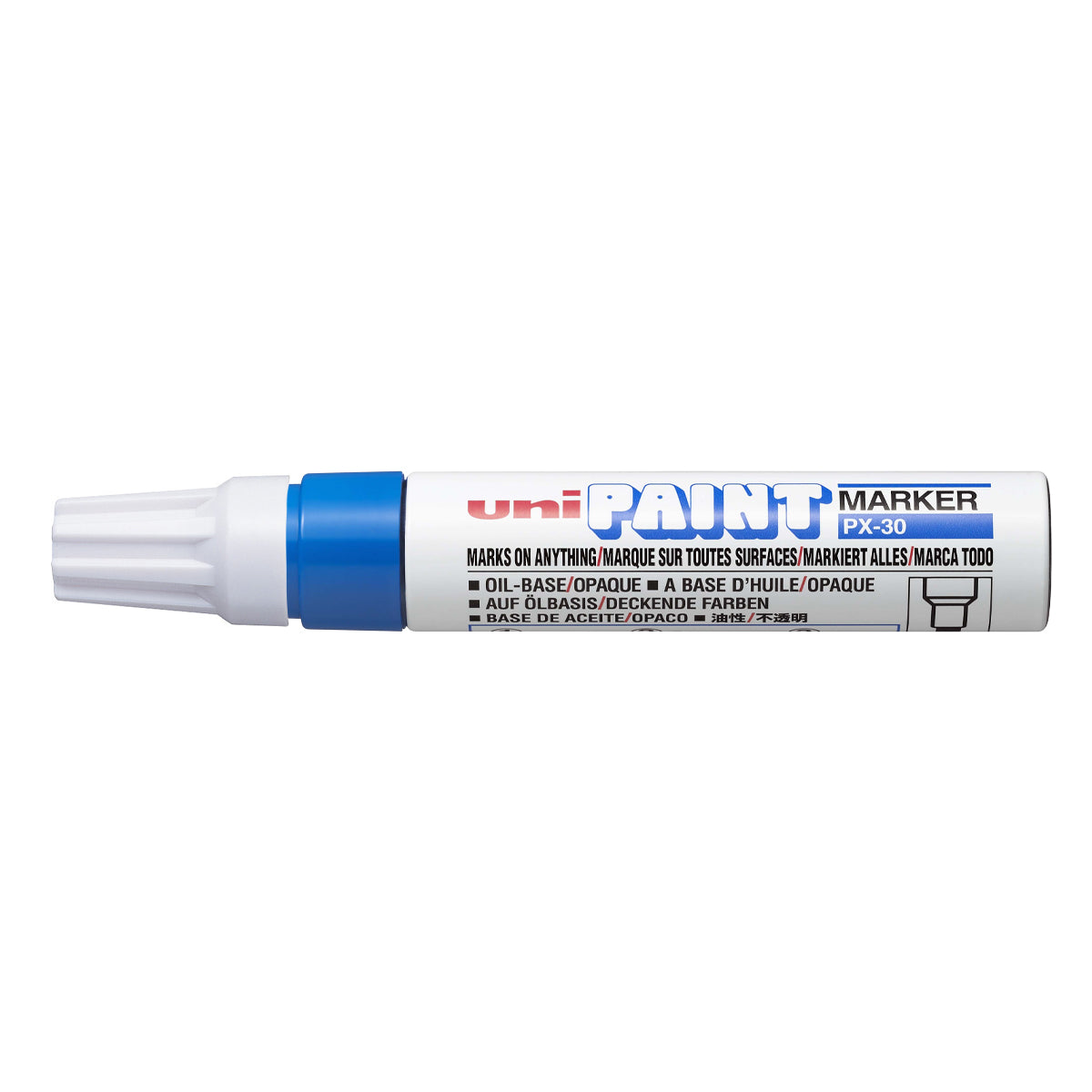 Uni Paint Marker 4.0-8.5mm Chisel Tip Blue PX-30 - Cafe Supply