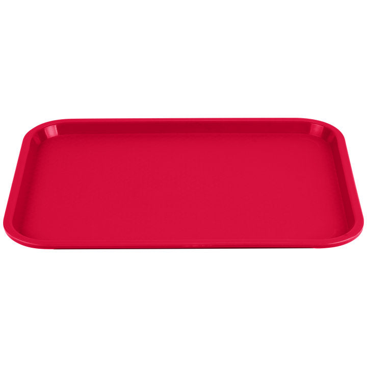 14" x 18" polypropylene fast-food tray in red