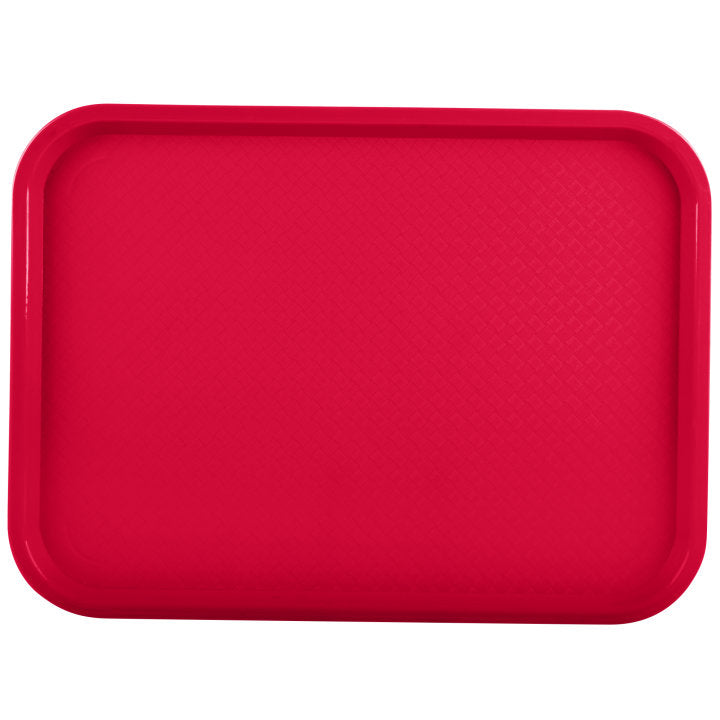 14" x 18" polypropylene fast-food tray in red