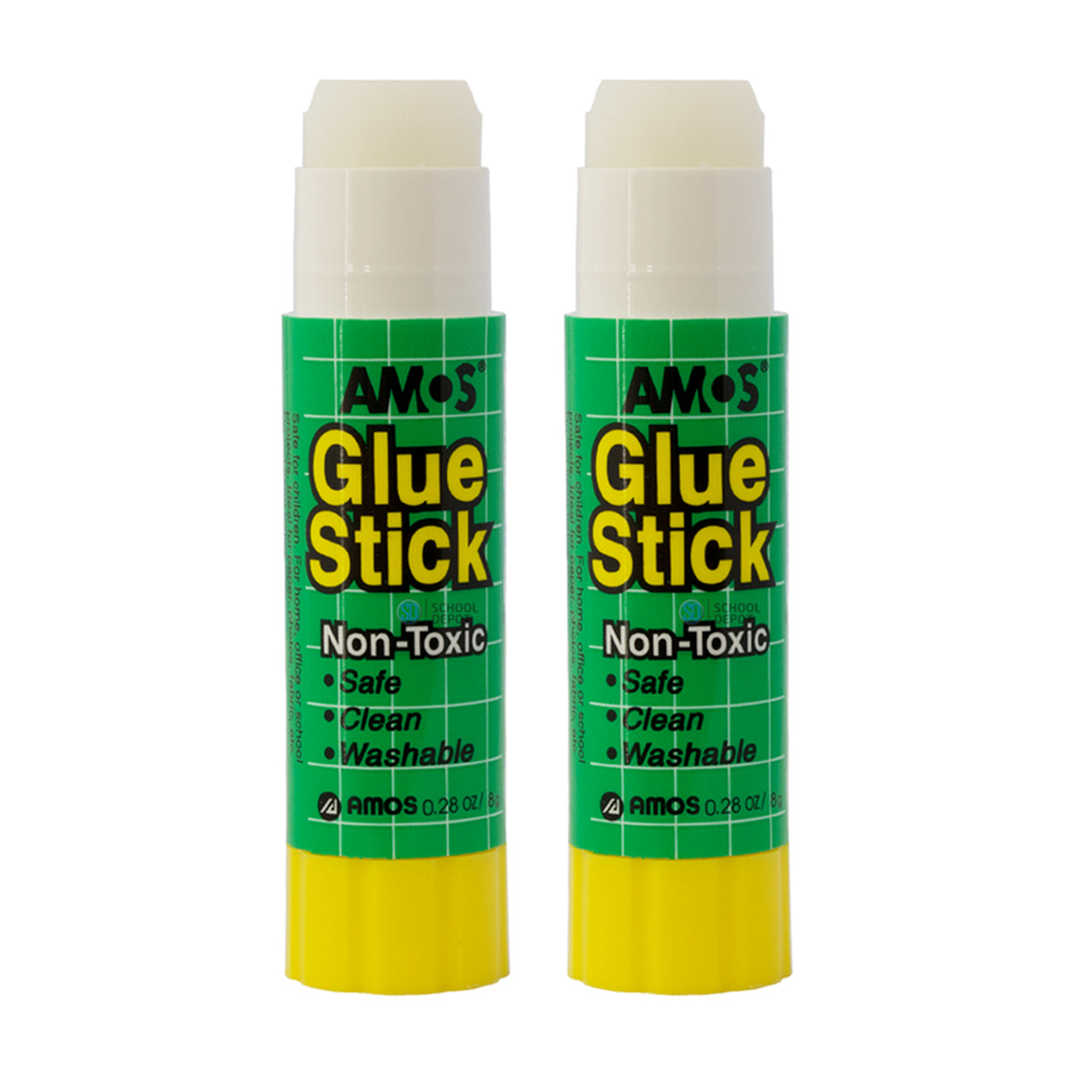 Amos Glue Stick 8gm 2 Pack Hangsell - Cafe Supply