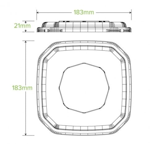 500 & 750ML RPET OCTA TAKEAWAY LID - Cafe Supply