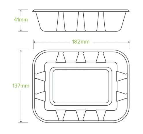 500G BIOCANE PRODUCE TRAY - Cafe Supply
