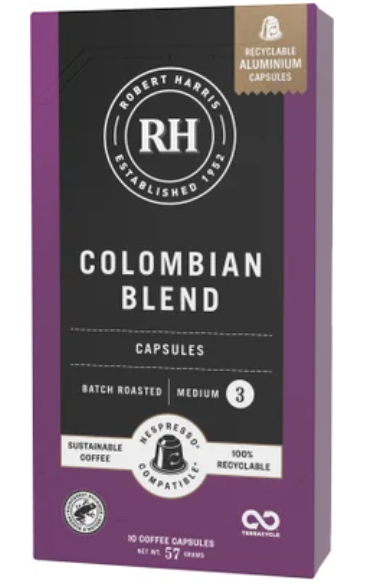 Robert Harris Colombian Blend Coffee Capsules 10pk