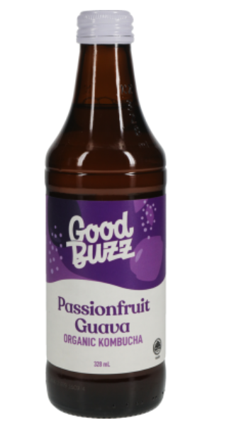 Good Buzz Passionfruit Guava Organic Kombucha 328ml