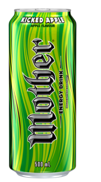 Mother Kicked Apple Energy Drink Can 500ml - Cafe Supply