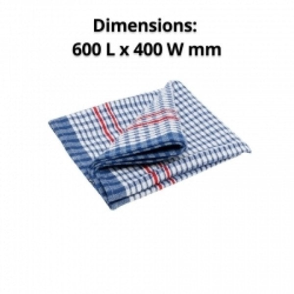 Tea Towels Check 40 x 60cm 50gm (12) - Cafe Supply