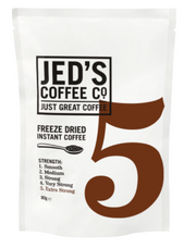 Jed's Coffee Co. #5 Extra Strong Strength Instant Freeze Dried Coffee Refill 90g - Cafe Supply
