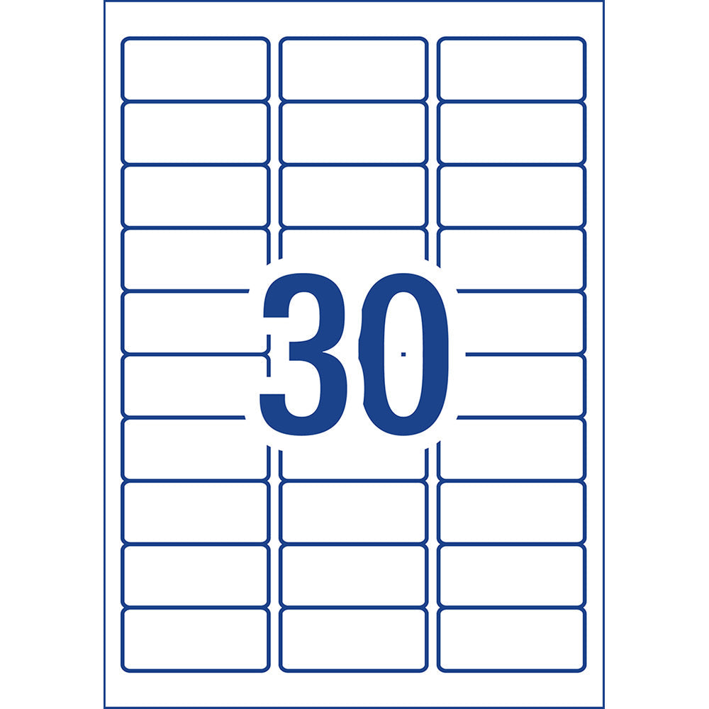 Avery Label L7158 General Use 64x26.7mm 30up 100 Sheets - Cafe Supply