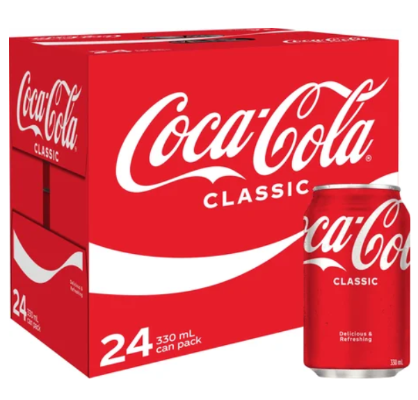 Coca-Cola Classic Cans 24 x 330ml - Cafe Supply