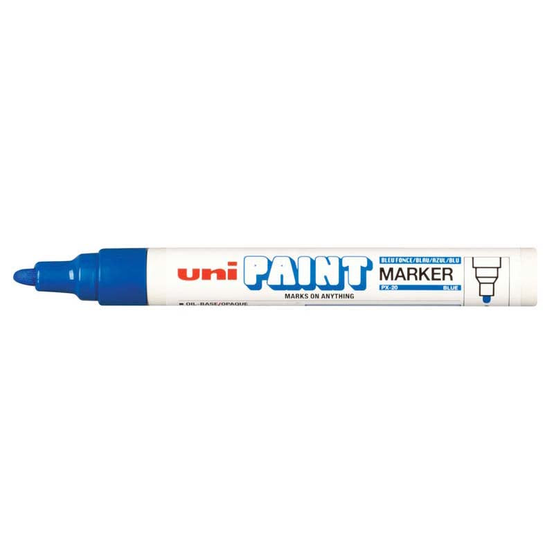 Uni Paint Marker 2.8mm Bullet Tip Blue PX-20 - Cafe Supply