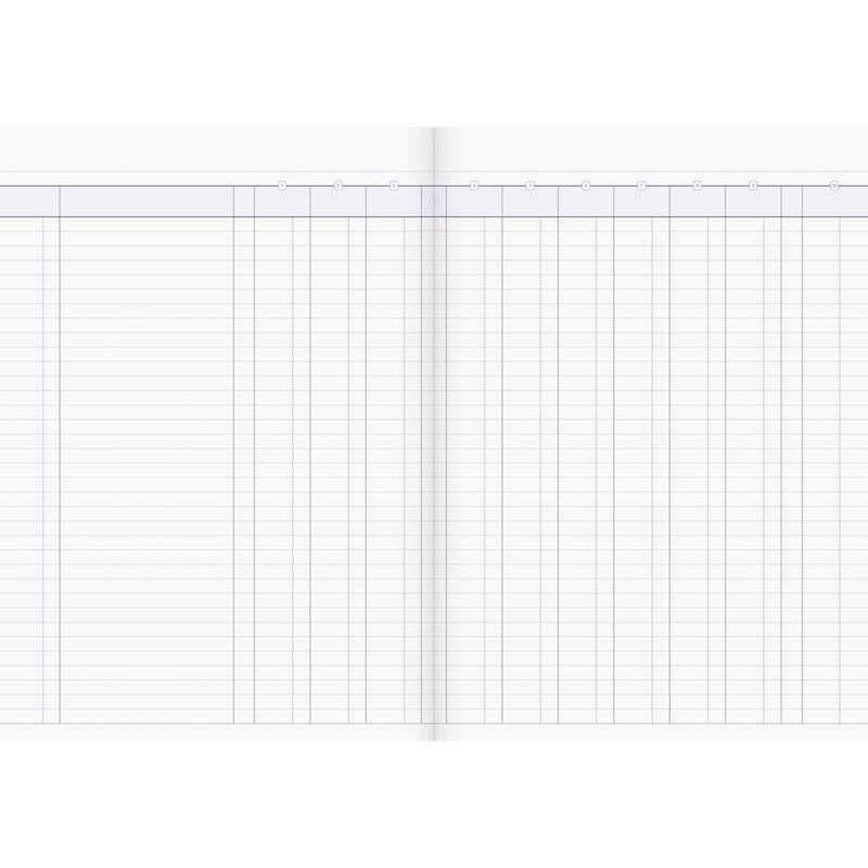Milford A4 10 Money Column 26 Leaf Limp Analysis Book - Cafe Supply