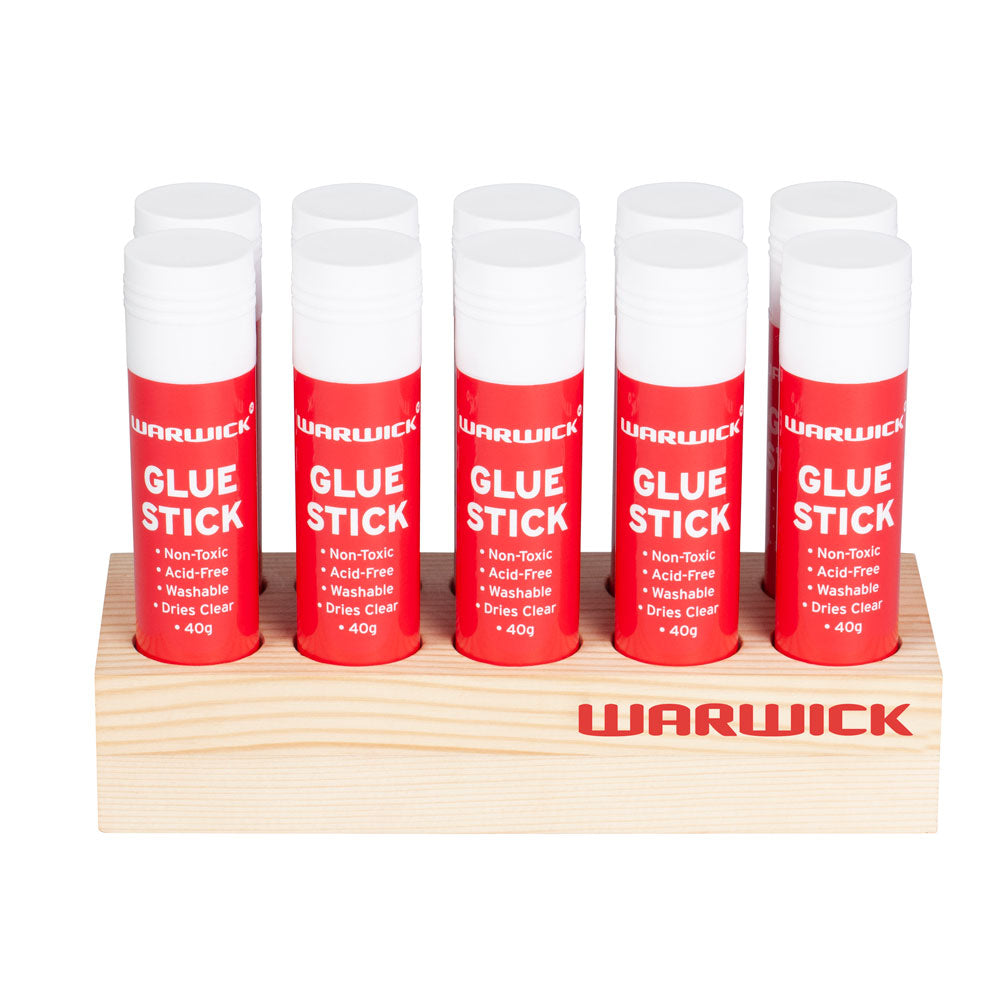 Warwick Wooden Glue Stick Holder 10 Slot - Cafe Supply