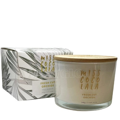 340g Coconut Wax Jar Candle- Fresh Cut Orchids - Cafe Supply