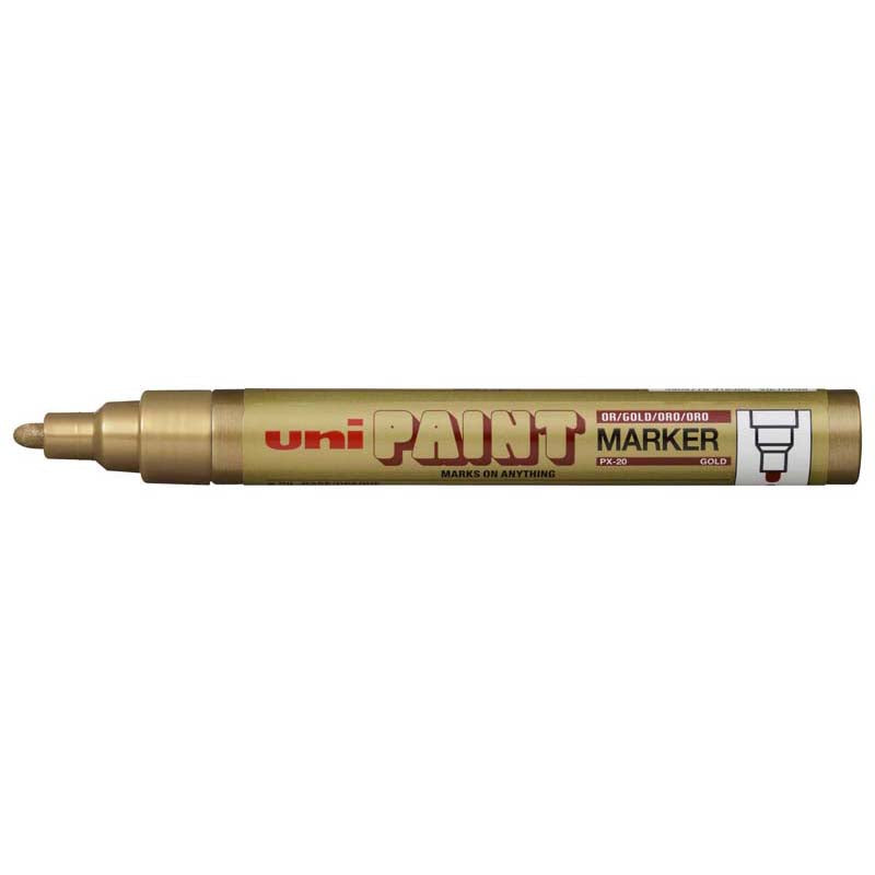 Uni Paint Marker 2.8mm Bullet Tip Gold PX-20 - Cafe Supply