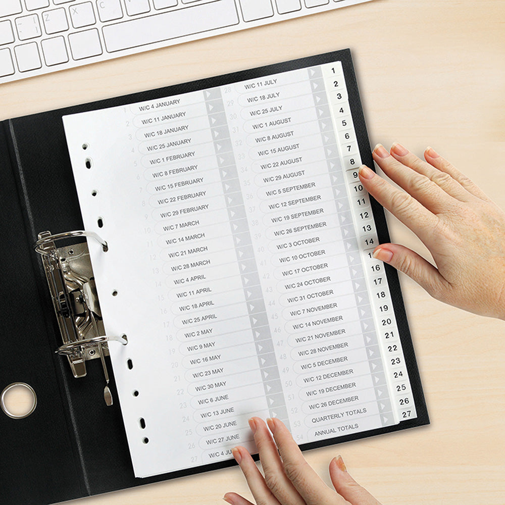 Avery Dividers A4 1-54 Tab White Pre-Printed - Cafe Supply