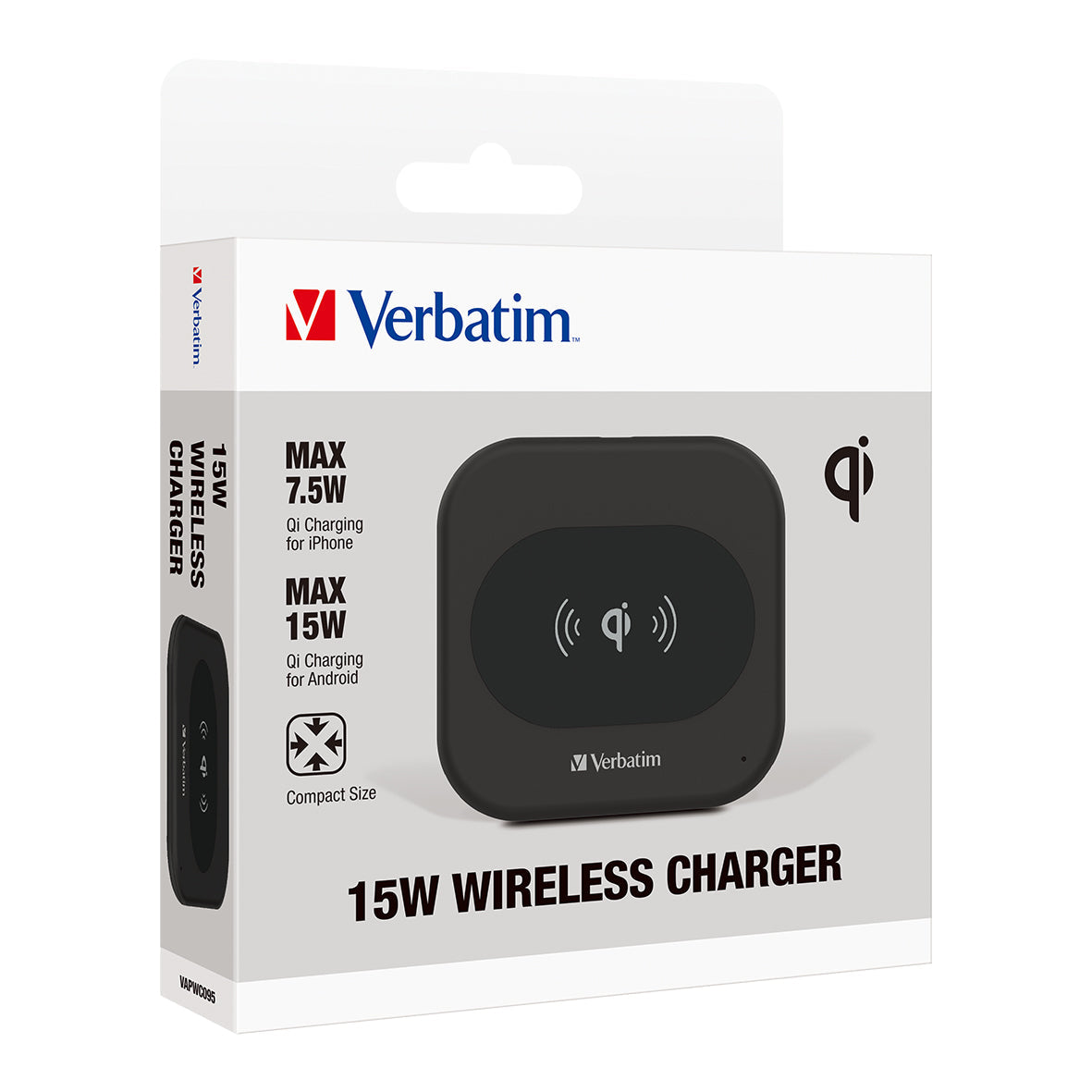 Verbatim Essentials Wireless Charger 15W Black - Cafe Supply