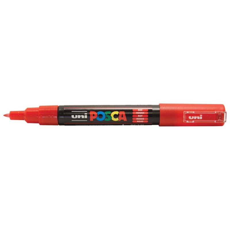 Uni Posca Marker 0.7mm Ultra-Fine Round Tip Asstd Pack 12 PC-1M - Cafe Supply