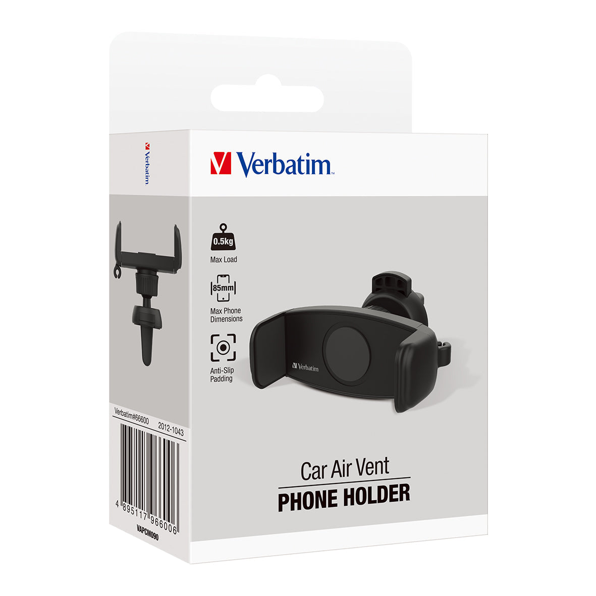 Verbatim Essentials Phone Mount Air Vent Black - Cafe Supply