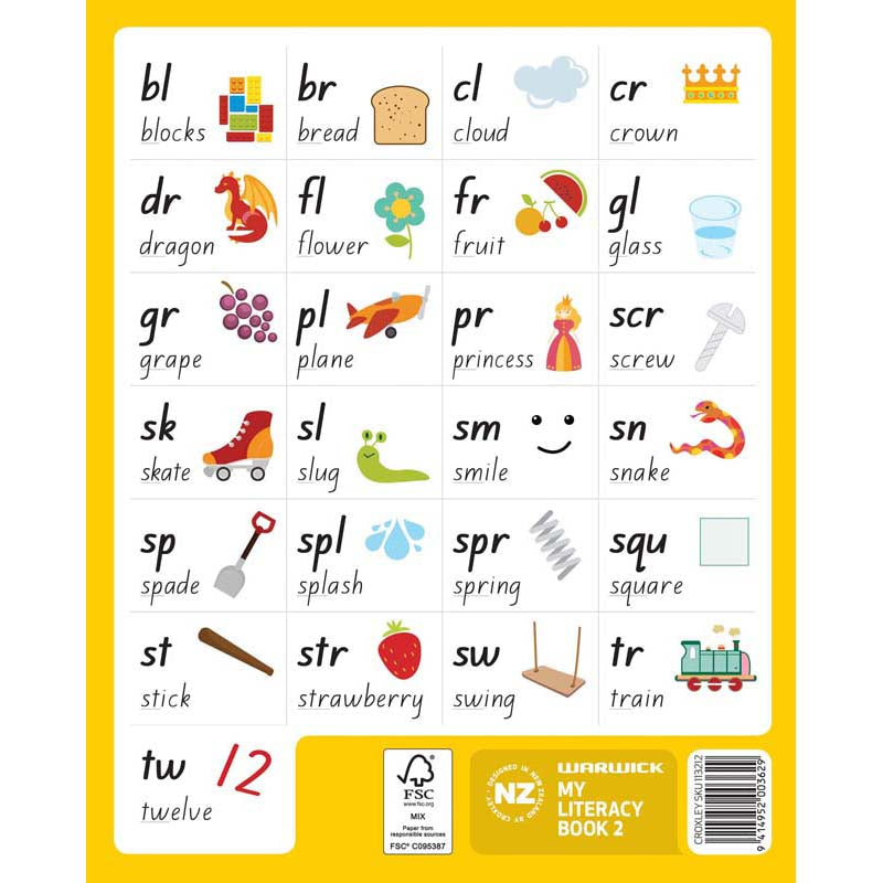 Warwick My Literacy Book 2 12mm Ruled 64 Page - Cafe Supply