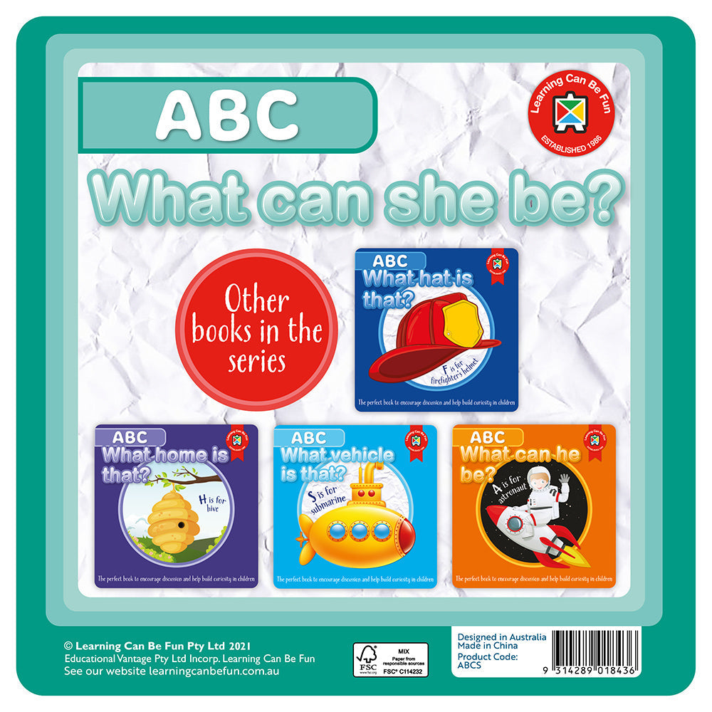 LCBF ABC What Can She Be Book - Cafe Supply