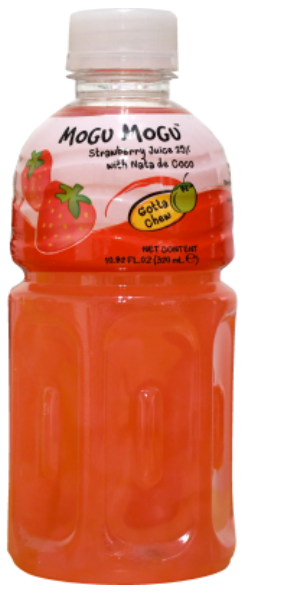 Mogu Mogu Strawberry Juice With Nate De Coco 320ml - Cafe Supply