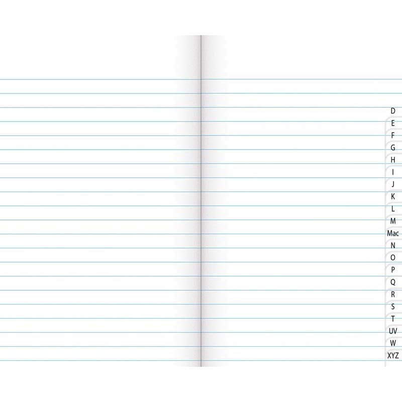 Warwick Notebook 5B1 32 Leaf Indexed Ruled 7mm 165x100mm - Cafe Supply