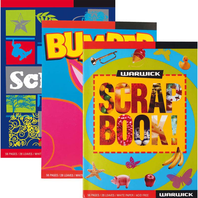 Warwick Scrapbook Super 28 Leaf Blank Pages Assorted - Cafe Supply