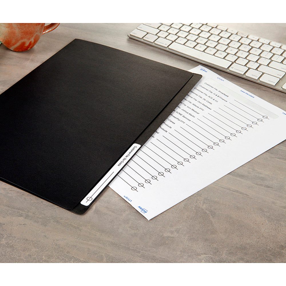 Avery File Folder Black 250gsm Foolscap Pack 10 - Cafe Supply