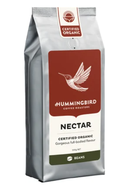 Hummingbird Nectar Fair Trade Organic Fresh Whole Beans Coffee 500g