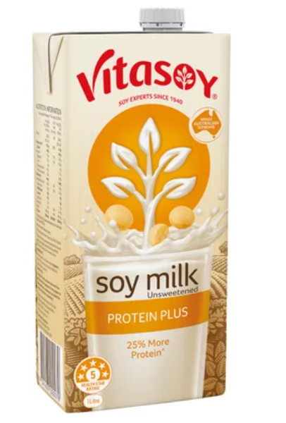 Vitasoy Protein Plus Unsweetened Soy Milk 1l - Cafe Supply
