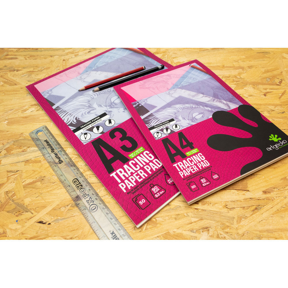 ArtGecko Pro Tracing Pad A3 50 Sheets 90gsm Light Surface Paper - Cafe Supply