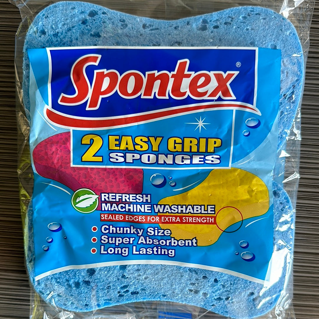 Spontex Sponge, Easy Grip (Pack of 2) - Cafe Supply