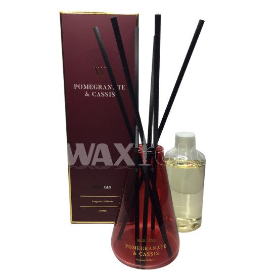 200ml Reed Diffuser 'W' Scented - Pomegranate & Cassis - Cafe Supply