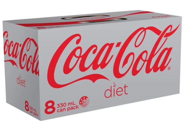 Diet Coca-Cola Soft Drink Cans 8 x 330ml