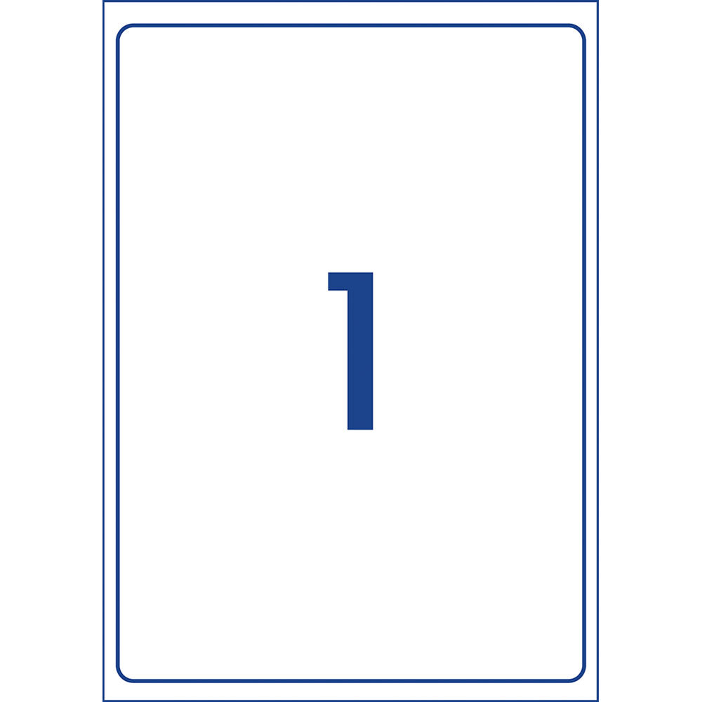 Avery Heavy Duty ID Label J4776 White Inkjet 199.6x289.1mm 1up 10 Sheets - Cafe Supply