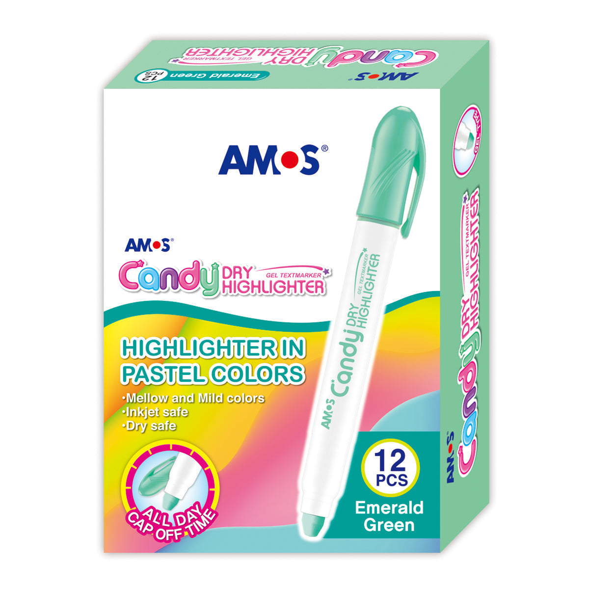 Amos Dry Highlighter Pastel Emerald Green - Cafe Supply