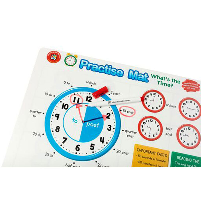 LCBF Practice Mats What'S The Time - Cafe Supply