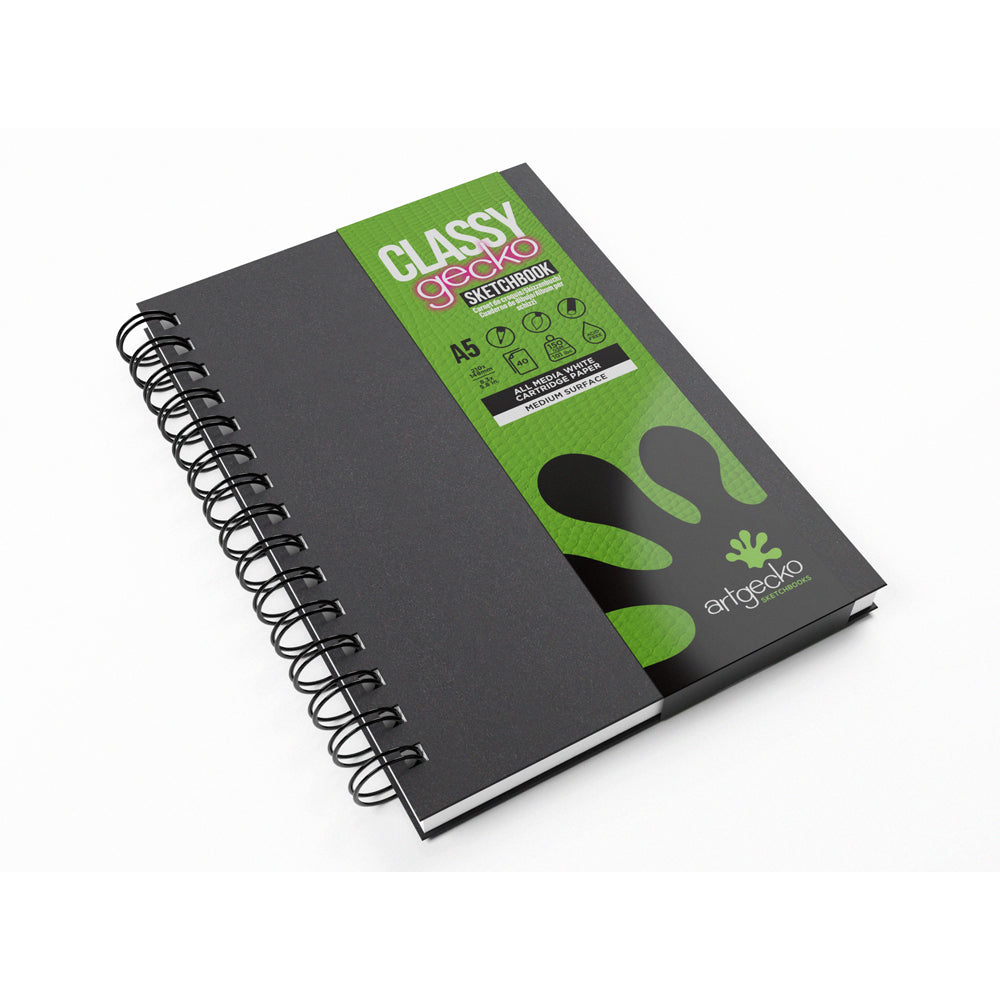 Artgecko Classy Sketchbook A5 80 Pages 40 Sheets 150gsm White Paper - Cafe Supply