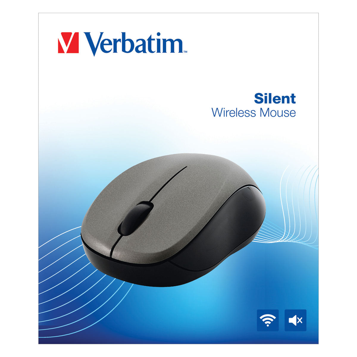 Verbatim Wireless Silent Blue LED Mouse Graphite - Cafe Supply