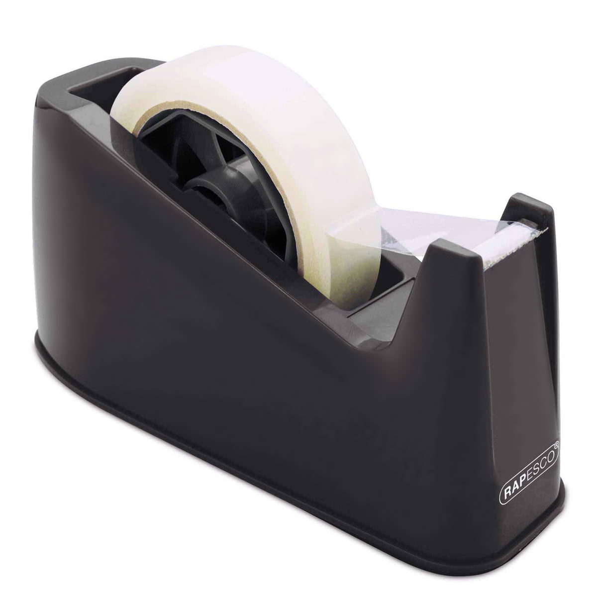 Rapesco Germ-Savvy Antibacterial 500 Heavy Duty Tape Dispenser Black - Cafe Supply