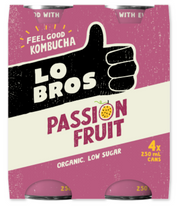 Lo Bros Passionfruit Kombucha 4 x 250ml