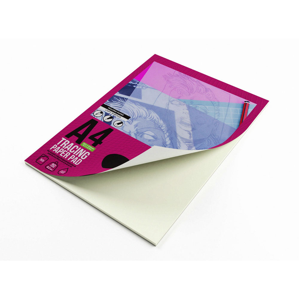 ArtGecko Pro Tracing Pad A4 50 Sheets 90gsm Light Surface Paper - Cafe Supply