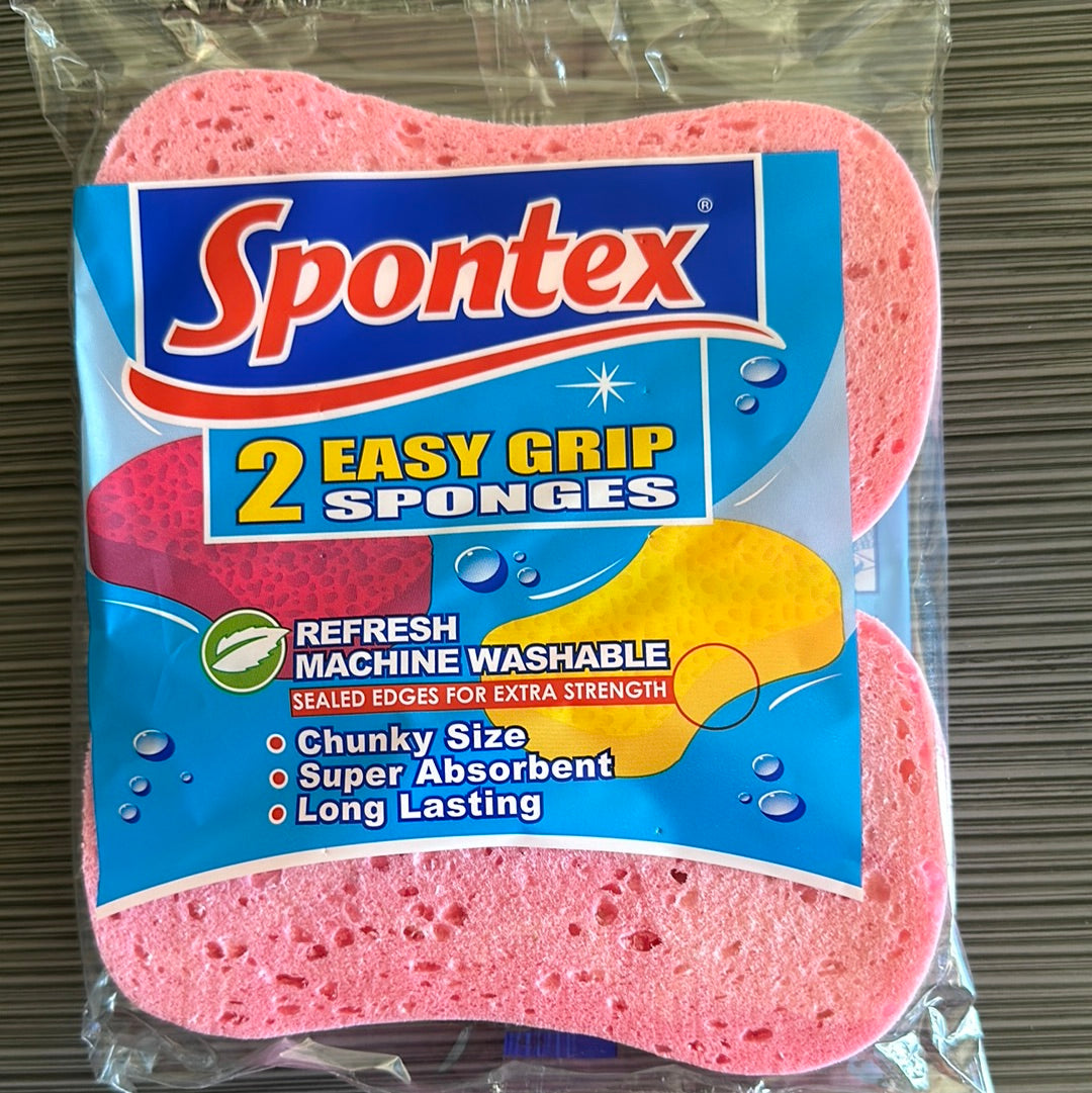 Spontex Sponge, Easy Grip (Pack of 2) - Cafe Supply