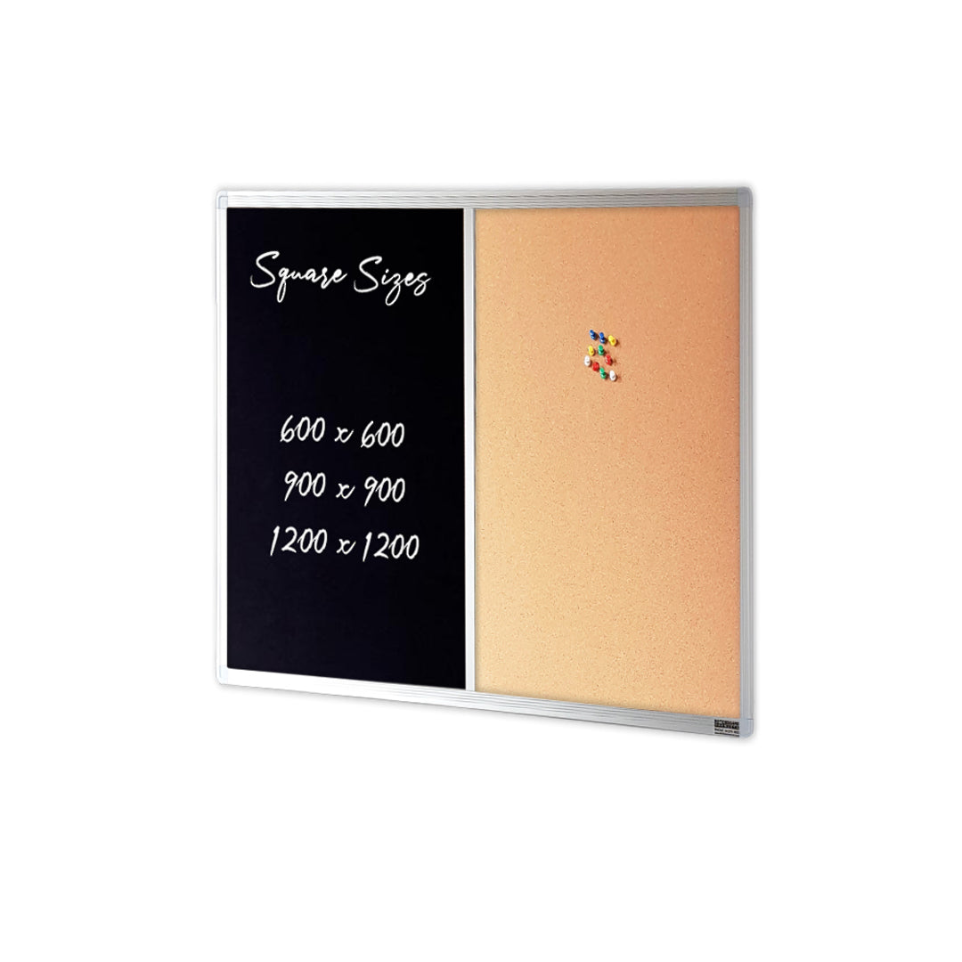 COMBIBOARD | Chalkboard + Corkboard | Aluminium Frame